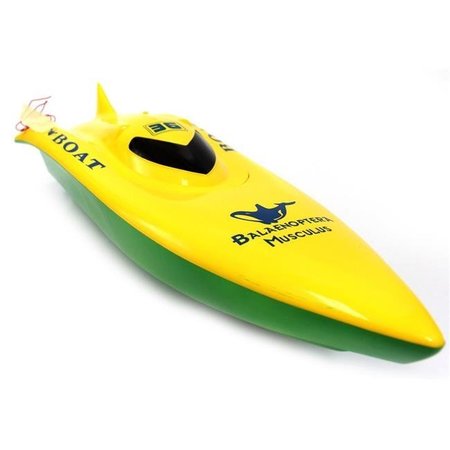 AZIMPORT Azimport B18 Green Yellow 23 in. Balaenoptera Musculus Racing Boat Toy - Green & Yellow B18 Green Yellow